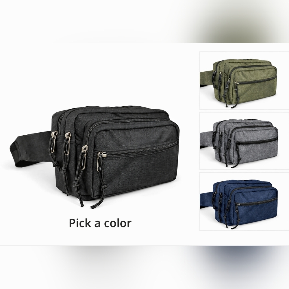Compact Multi Pocket Waist Bag Fanny Pack Travel Bag